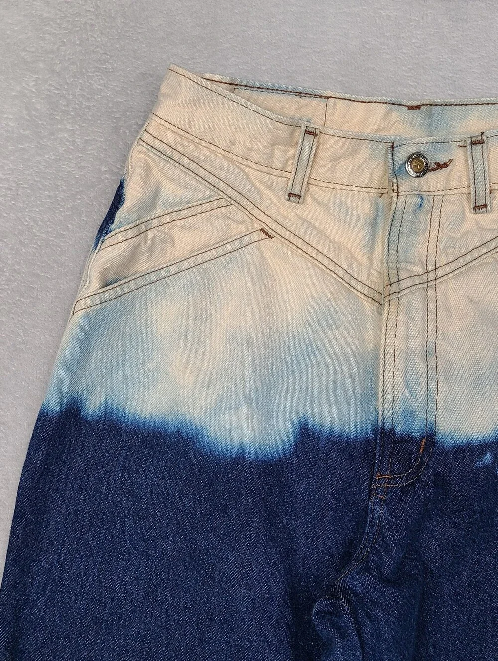 Vtg Rocky Mountain High Rise Mom Jeans Western Tie-Dye 26x31 Americana USA Made